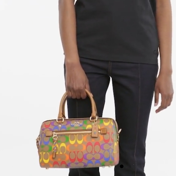 NWT Coach Rainbow Signature Purchase Bag - Picture 8 of 11